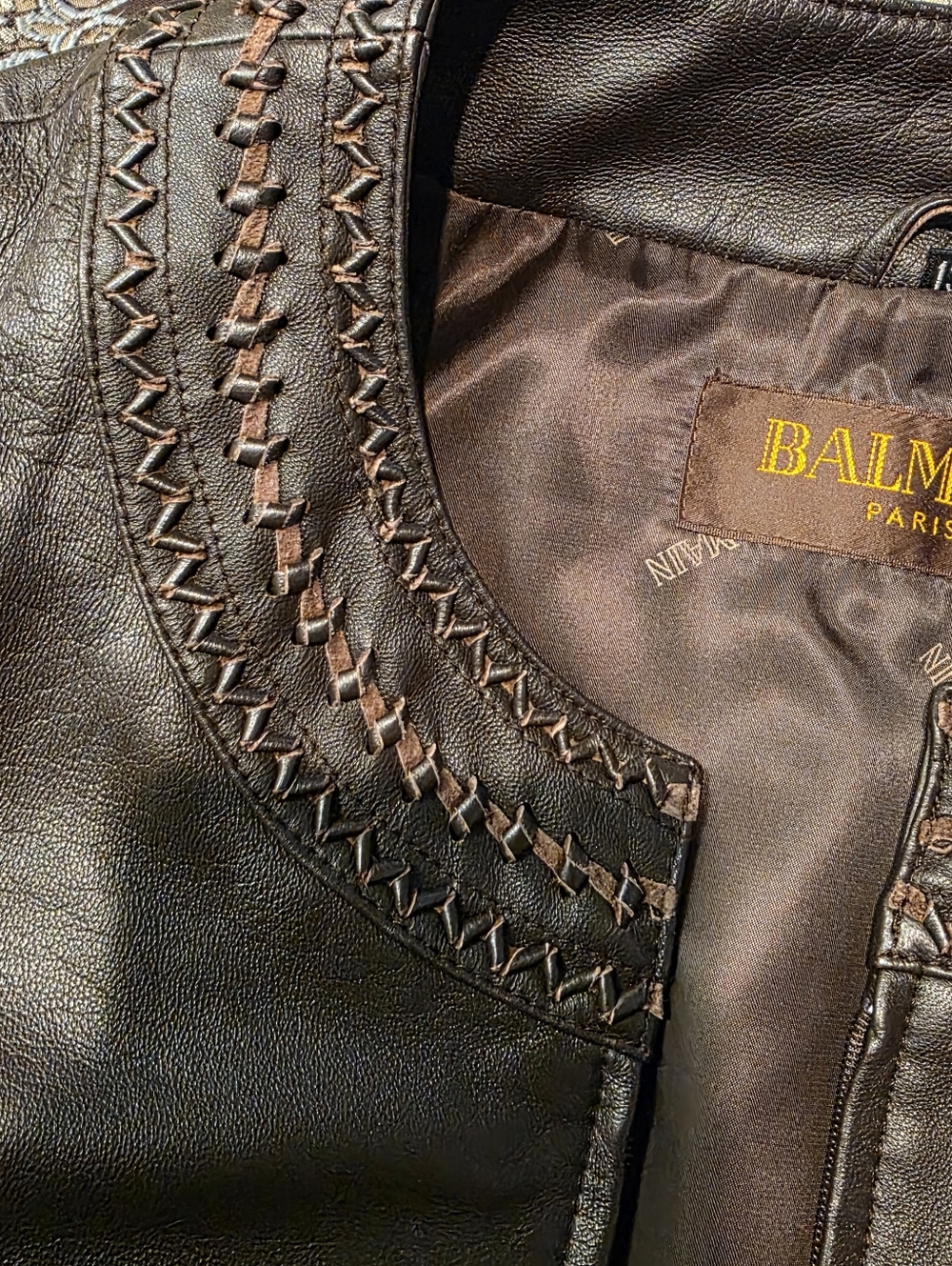 Balmain Leather Jacket Size Medium - Picture 14 of 16